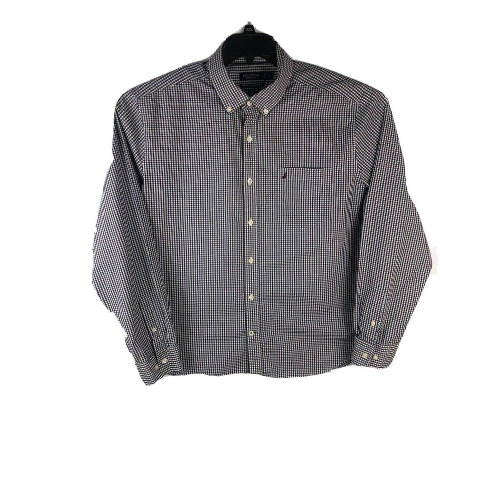 Nautica Classic Fit Men's XL Long Sleeve Button Up Multicolor Cotton Shirt A23